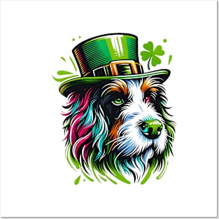 Festive Barbet in Graffiti Style for Saint Patrick's Day Posters and Art